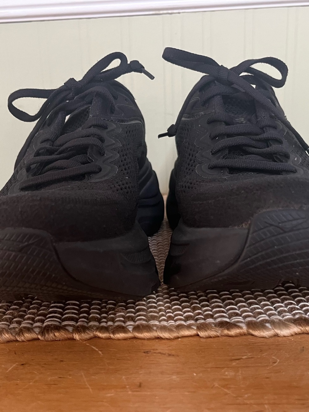 Hoka Bondi Black Mesh Lace-Up Running Shoes - Picture 9 of 11